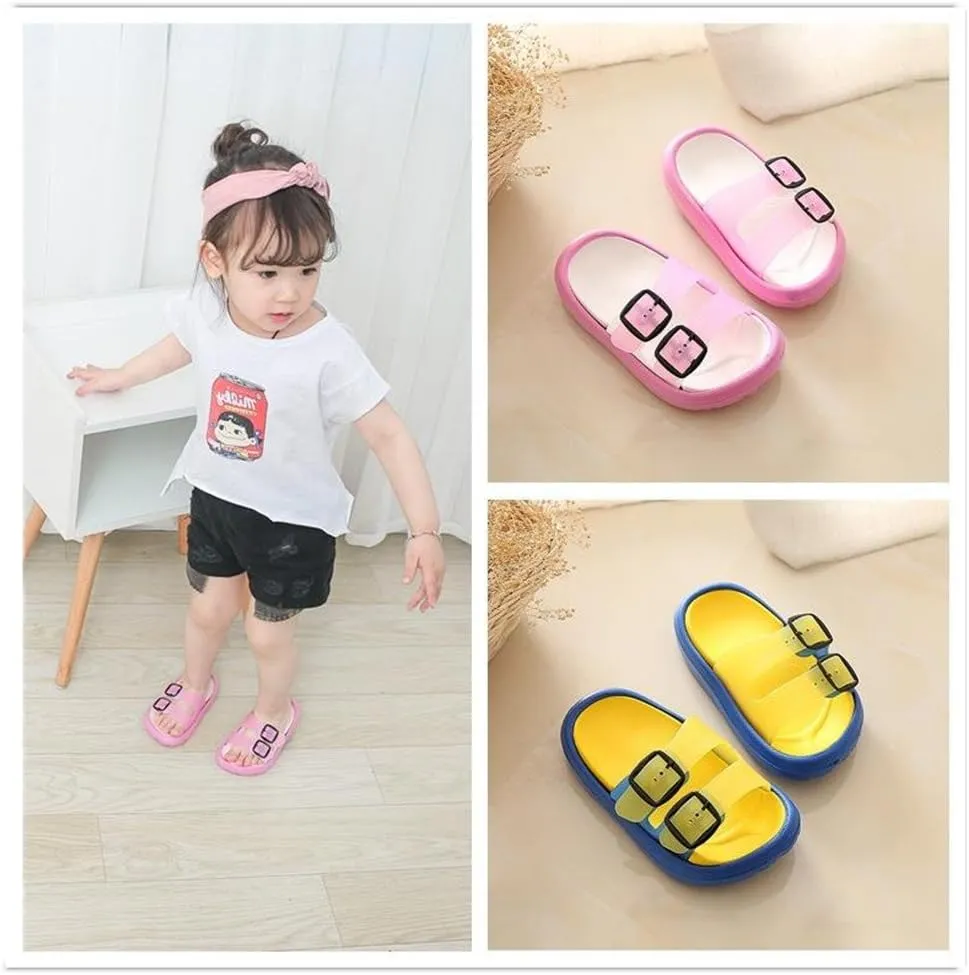 Toddler Little Kids Summer Sandals Non-Slip Boy Girl Slide Lightweight Beach Water Shoes Shower Pool Slippers