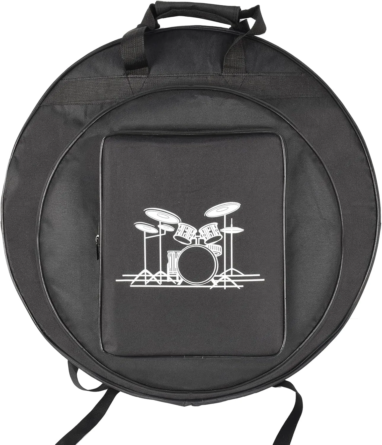 Tosnail 22" Cymbal Gig Bag with Carry Handle, Durable Shoulder Straps and Double Pockets, Great for Dust-Proof Storage