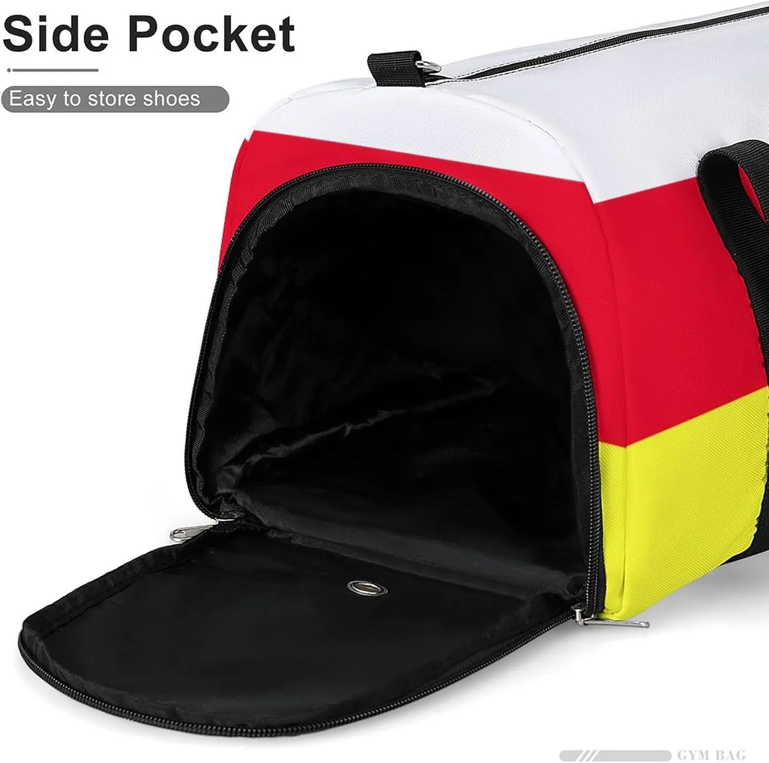 Travel Duffel with North Ossetia Flag Shoe Compartment Gym Bag Waterproof Weekender for Yoga
