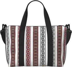 Ukrainian motifs Personal Item Travel Bags for Women - Durable Travel Duffel Bags, Gym Bags for Overnight Trips