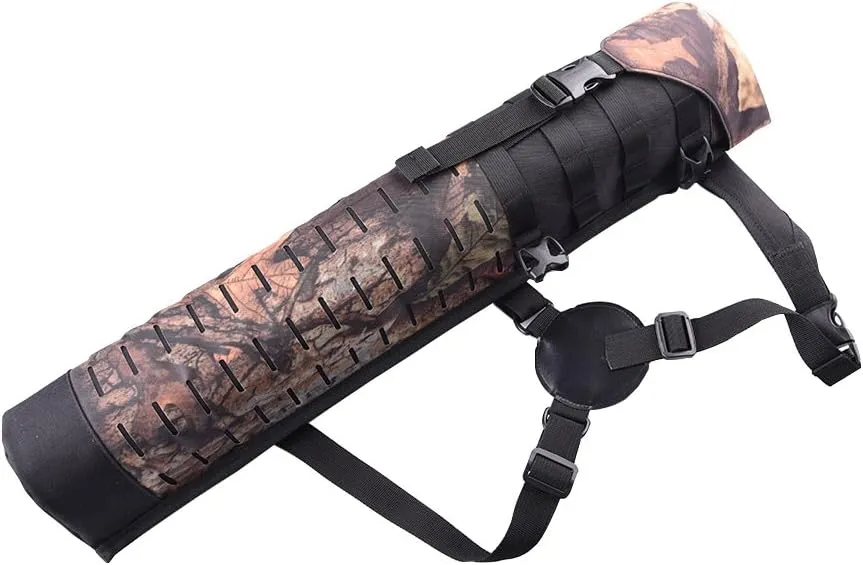 UNISTRENGH Multifunctional Tactical Arrow Quiver Single Shoulder Bag Hanging Belt Storage Cylinder Arrow Pot