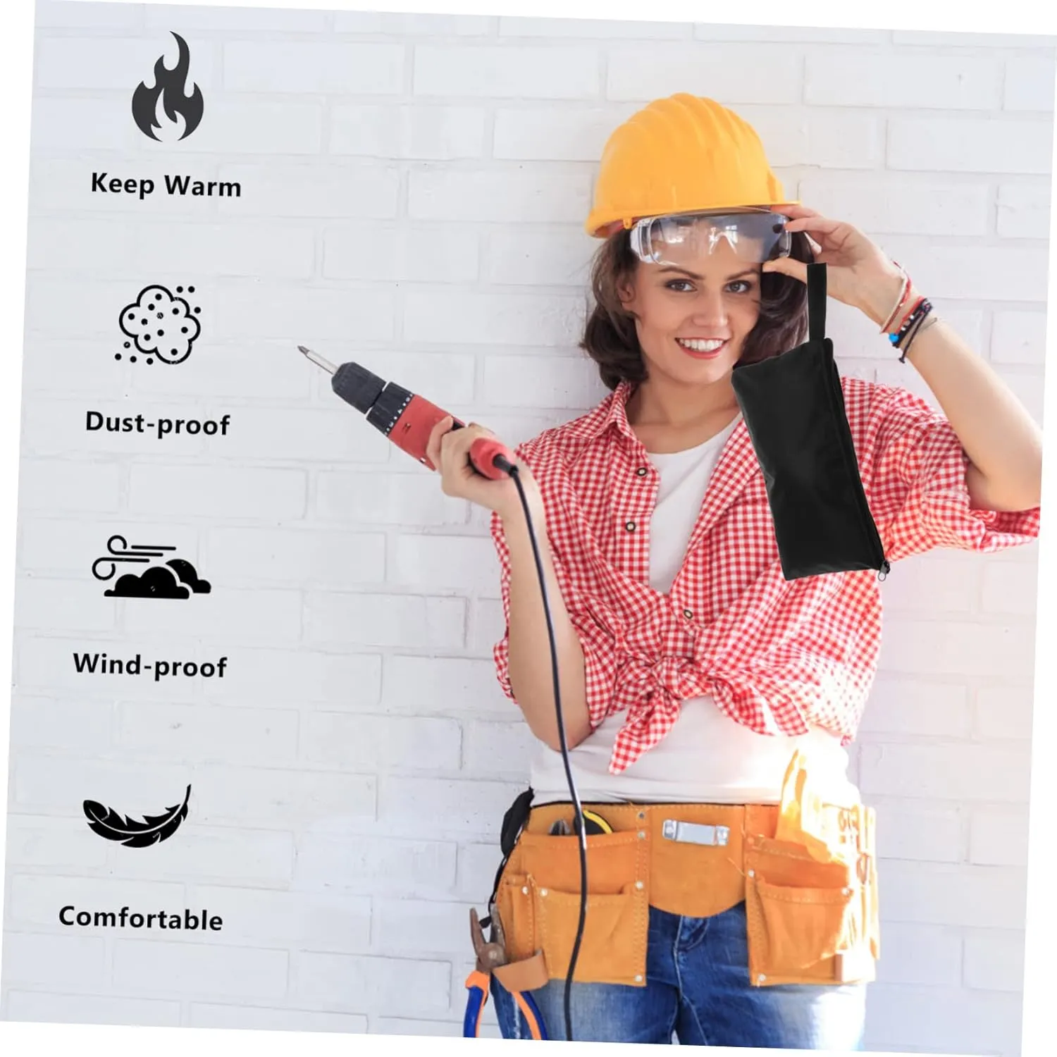 UPKOCH Sets Practical Zipper Tool Pouch Tool Handbag for Electrician Carpenter Pcs