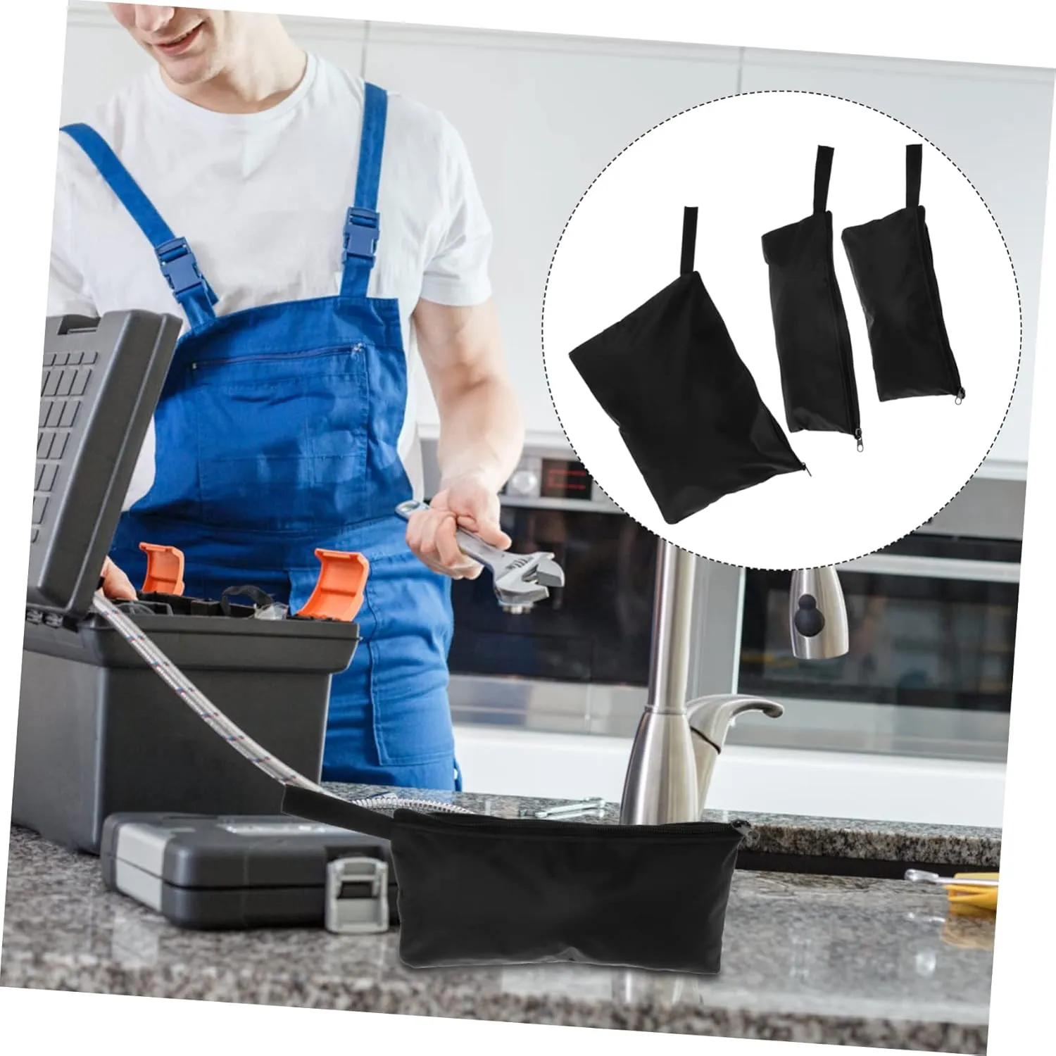 UPKOCH Sets Practical Zipper Tool Pouch Tool Handbag for Electrician Carpenter Pcs