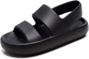 utune Sandals For Women,Casual Open Toe Cloud Slide Sandals Soft Thick Sole Non-Slip Indoor Outdoor Summer Sandal