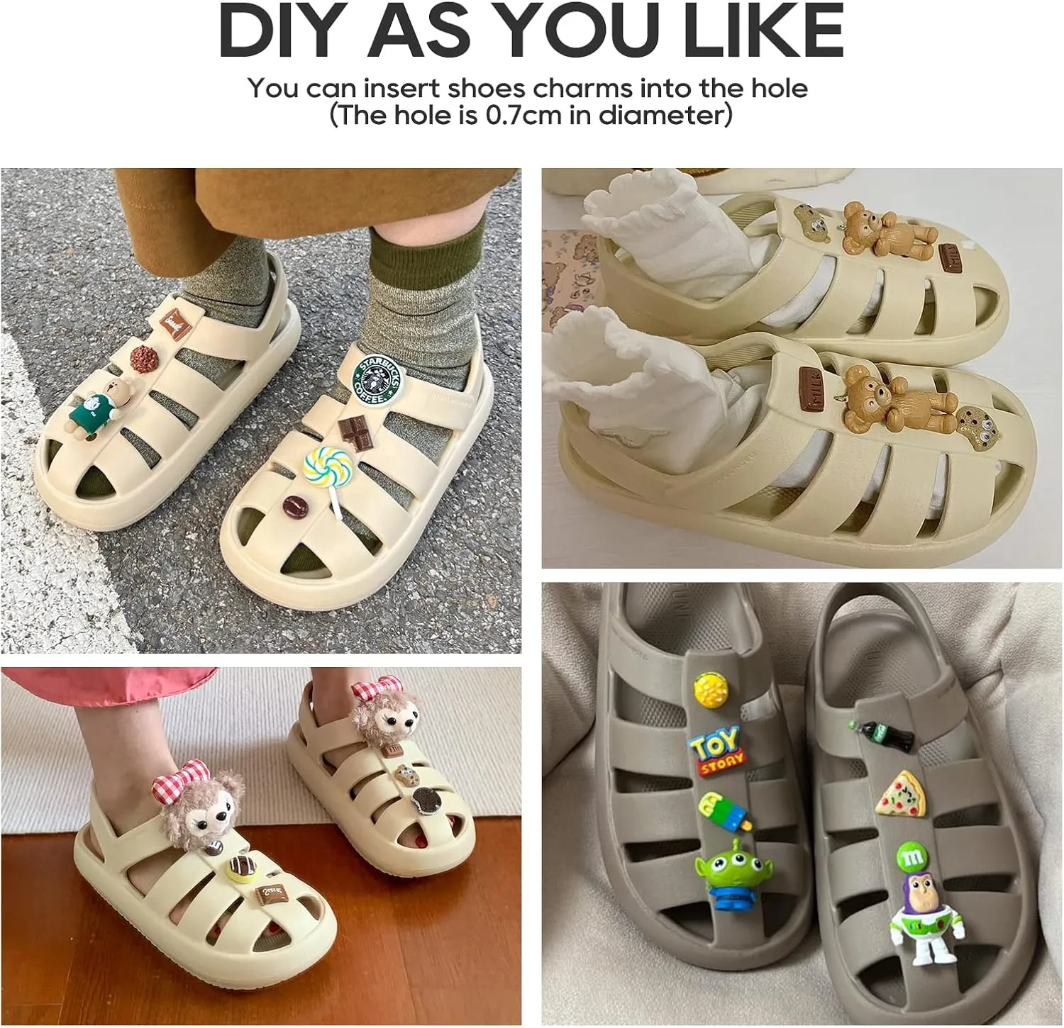 utune Sandals For Women,Casual Open Toe Cloud Slide Sandals Soft Thick Sole Non-Slip Indoor Outdoor Summer Sandal