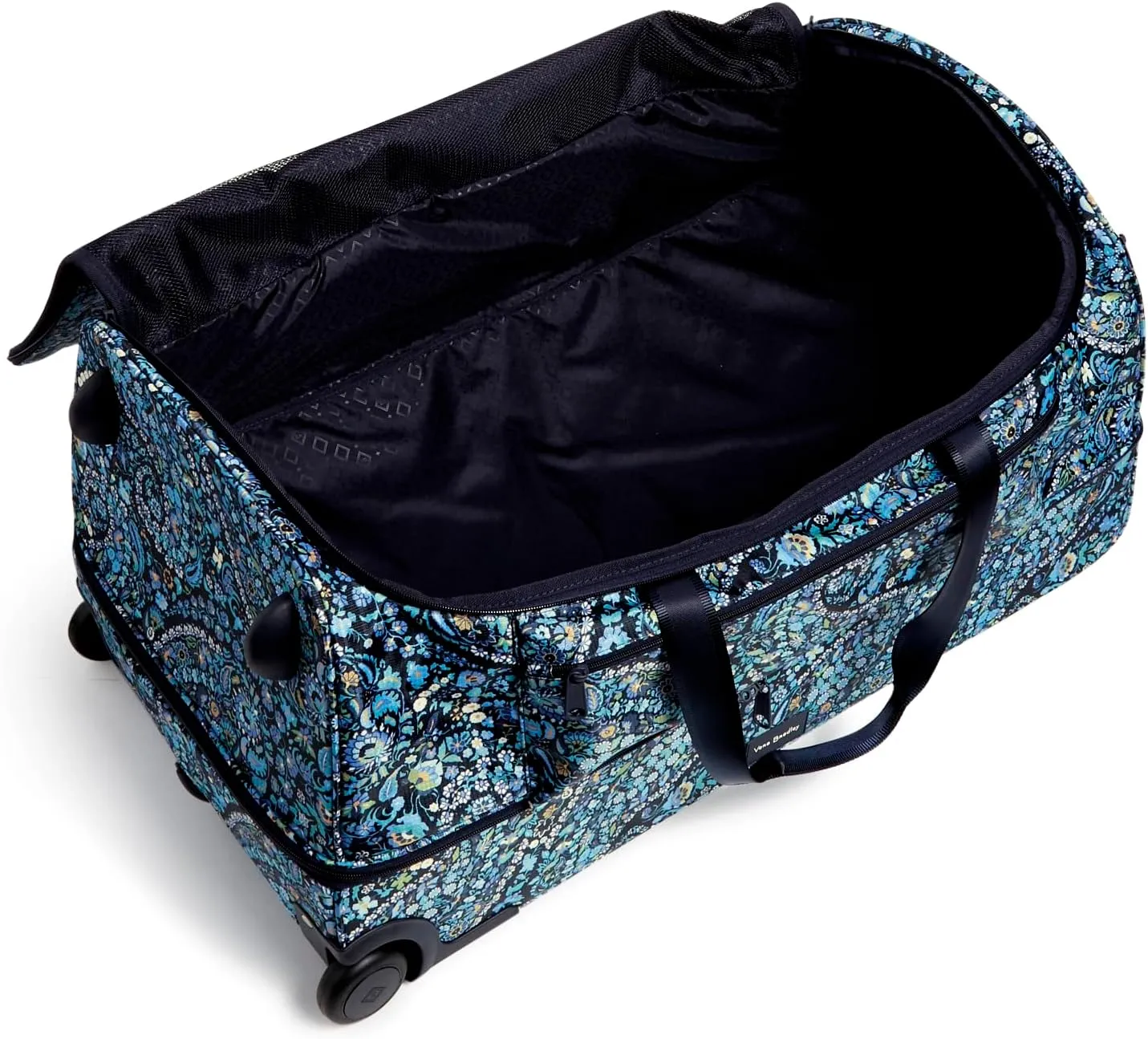 Vera Bradley Women's Recycled Ripstop XL Foldable Rolling Duffel Travel Bag, Dreamer Paisley, One Size