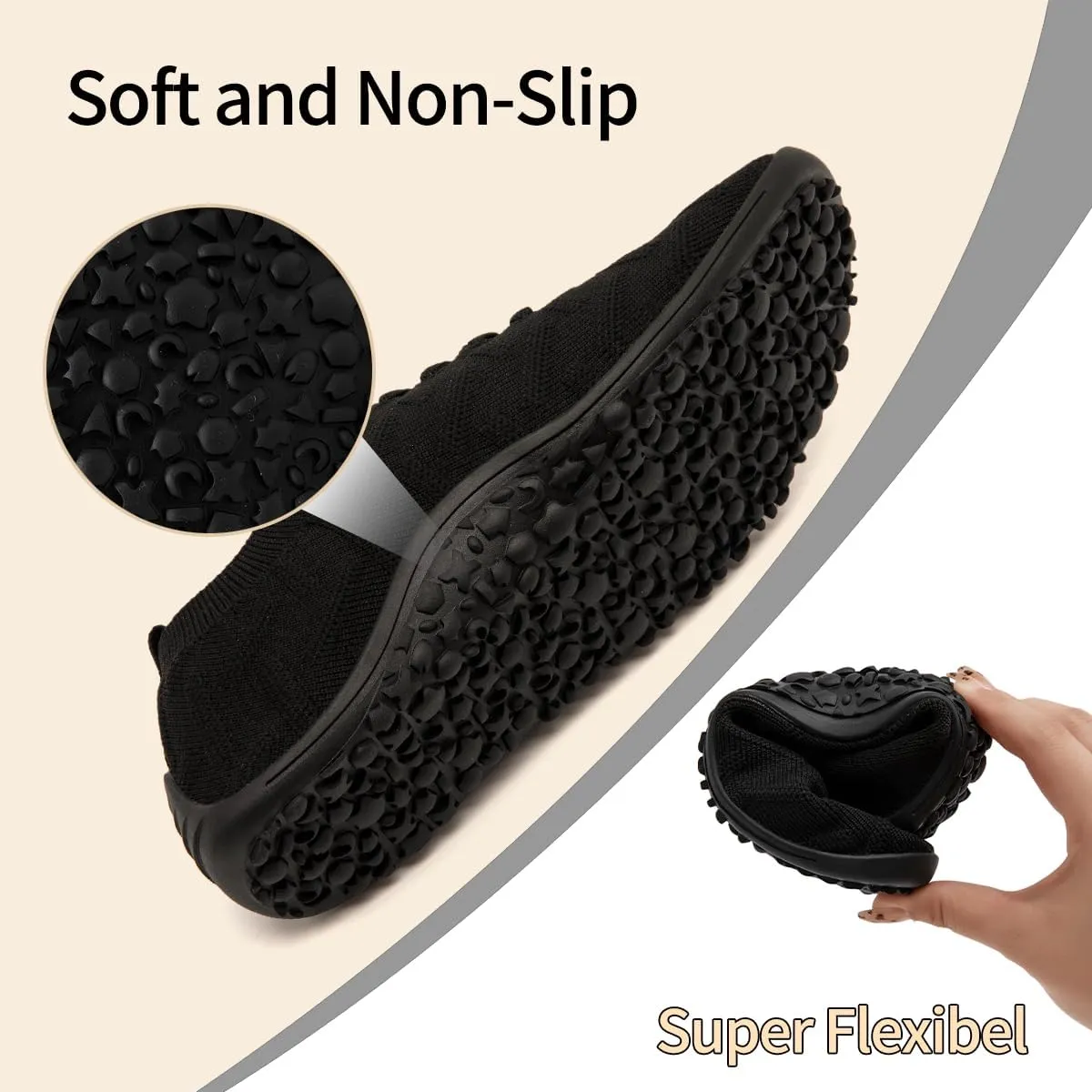 Women Barefoot Shoes Slip-On Lightweight Minimalist Walking Shoes for Travel Hiking Casual Wear Daily Use Zero Drop Thin Sole Soft Breathable Upper