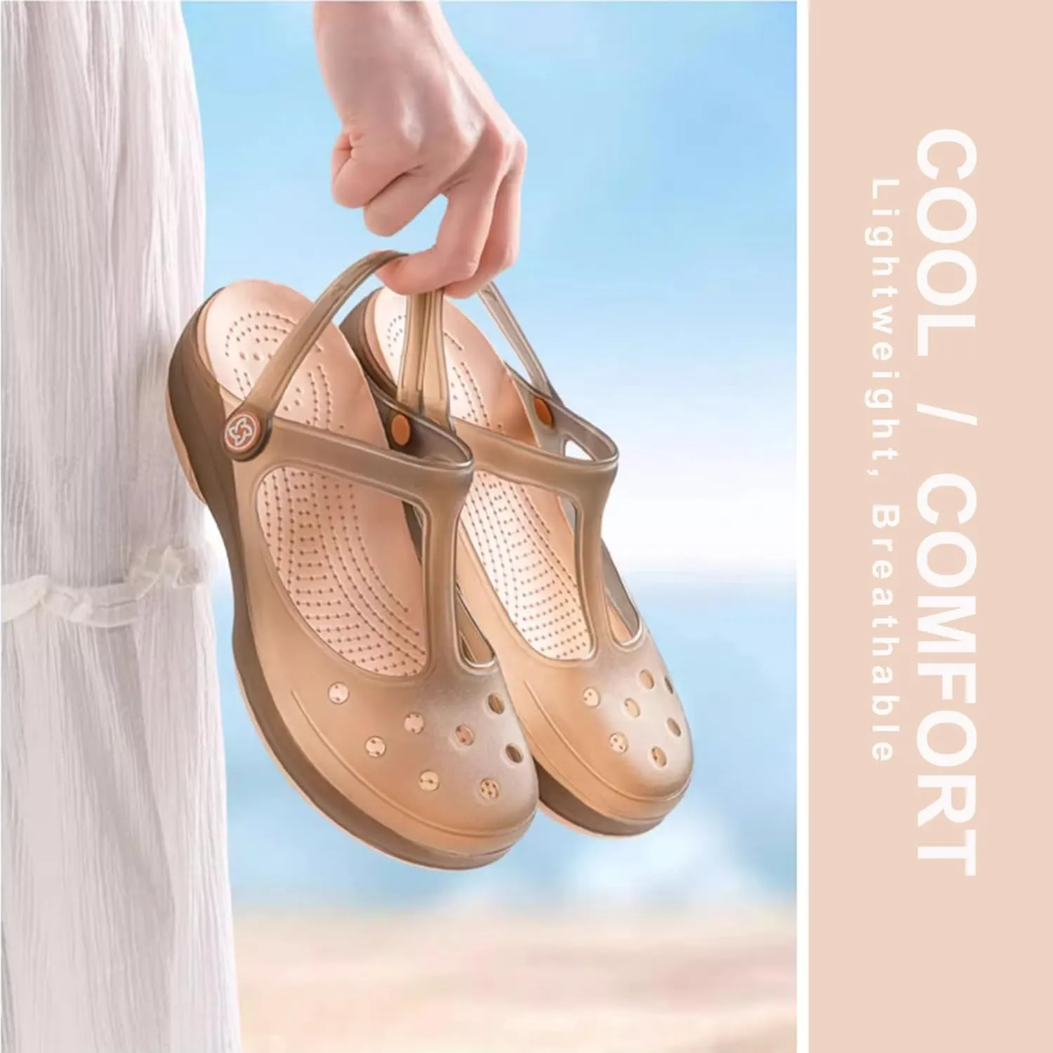 Women's Garden Clogs, Non Slip Platform Mules and Clogs Jelly Hole Shoes