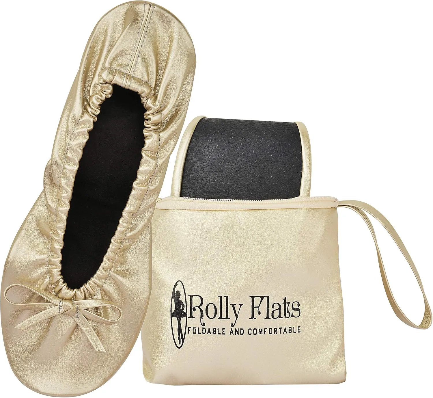 Women's Portable Foldable Ballet Flats Shoes Roll Up Slippers for Travel
