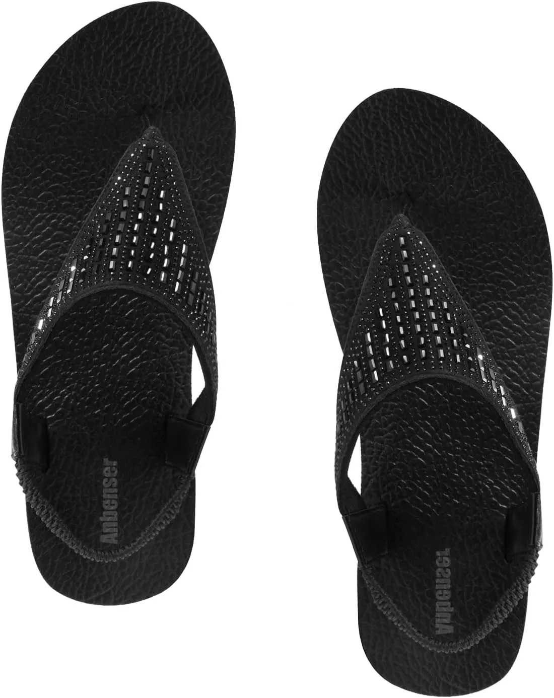 Women's Yoga Mat Flat Sling Sandals Slingback Rhinestone Flip Flops Sandal