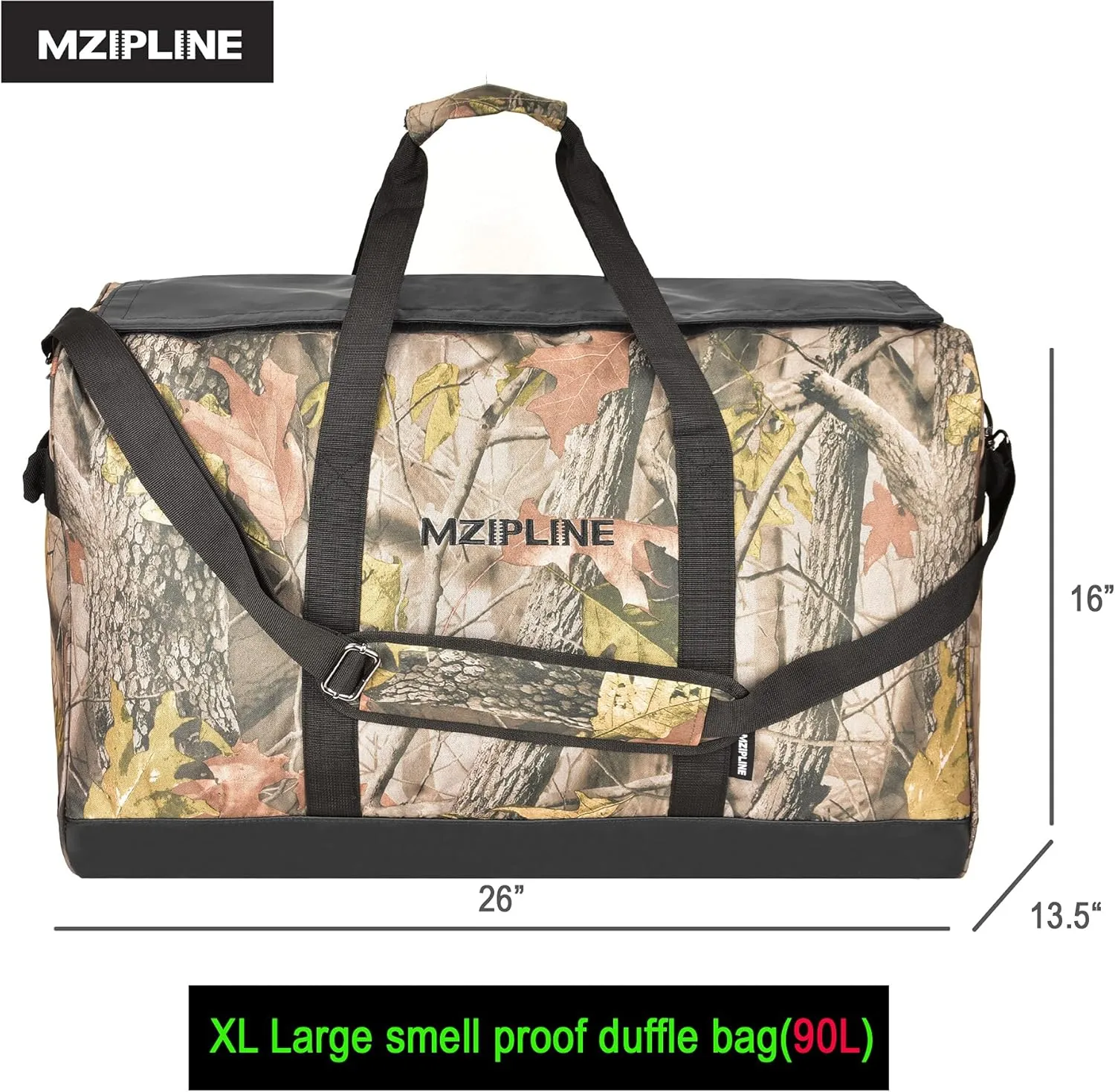 XL Large Duffle Bag Water Resistant Sport Gym Overnight Weekender Bag,Big Capacity Travel Duffel Holdall Bag With Carbon Lining (Camo, Large)